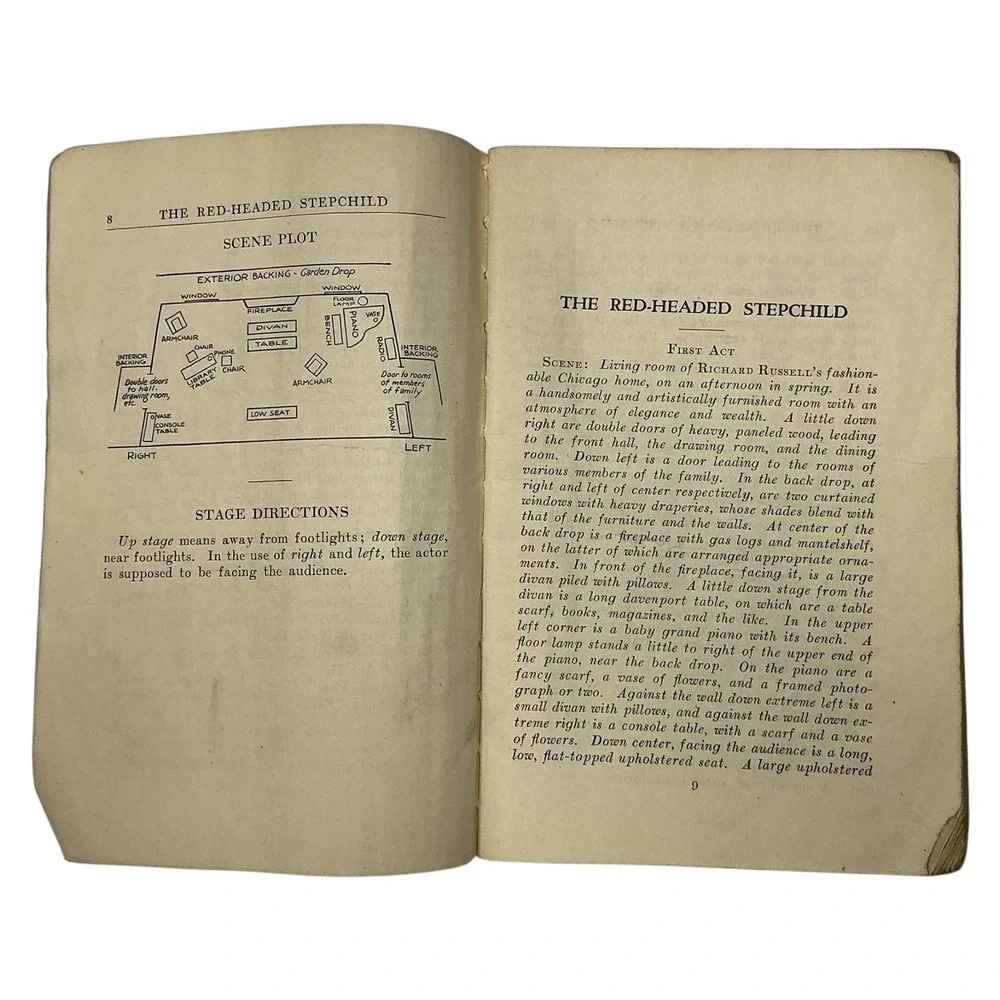 1931 The Red-Headed Stepchild Charles George Denison's Select‎ Plays Script Vtg